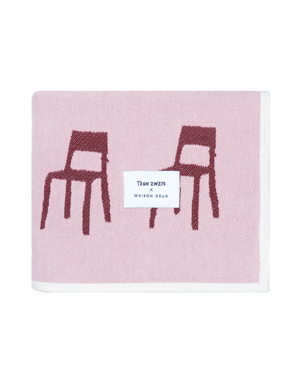 Decke Splitted Chairs Rosa Bordeaux 140 x 240 cm