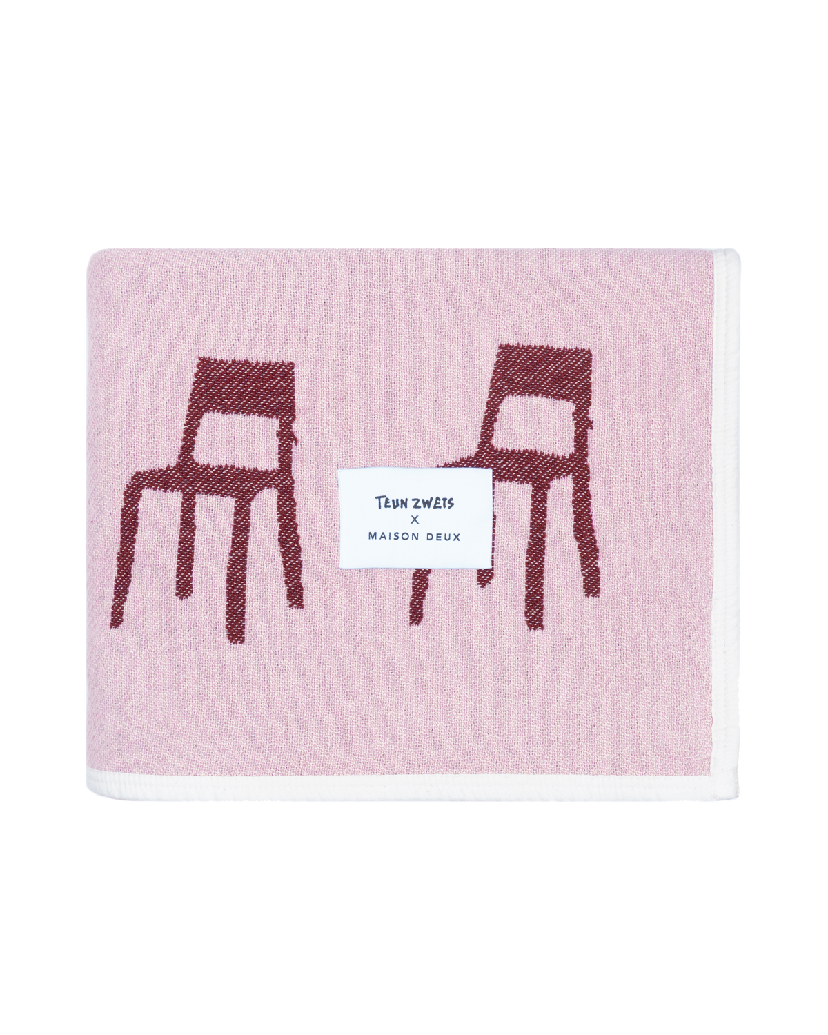 Plaid Splitted Chairs Rose Bordeaux 140 x 240 cm
