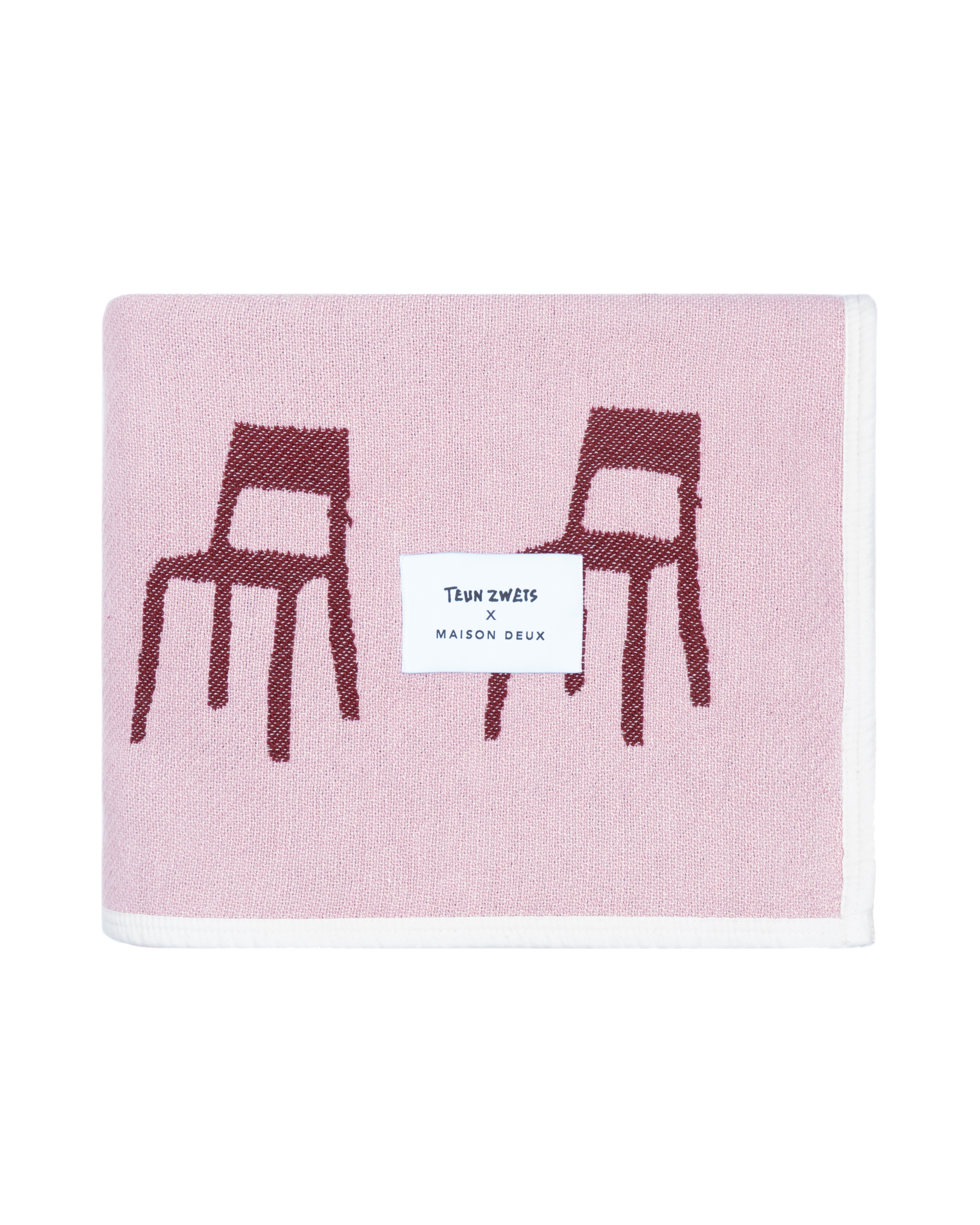 Splitted Chairs Blanket Pink Bordo 140 x 240 cm