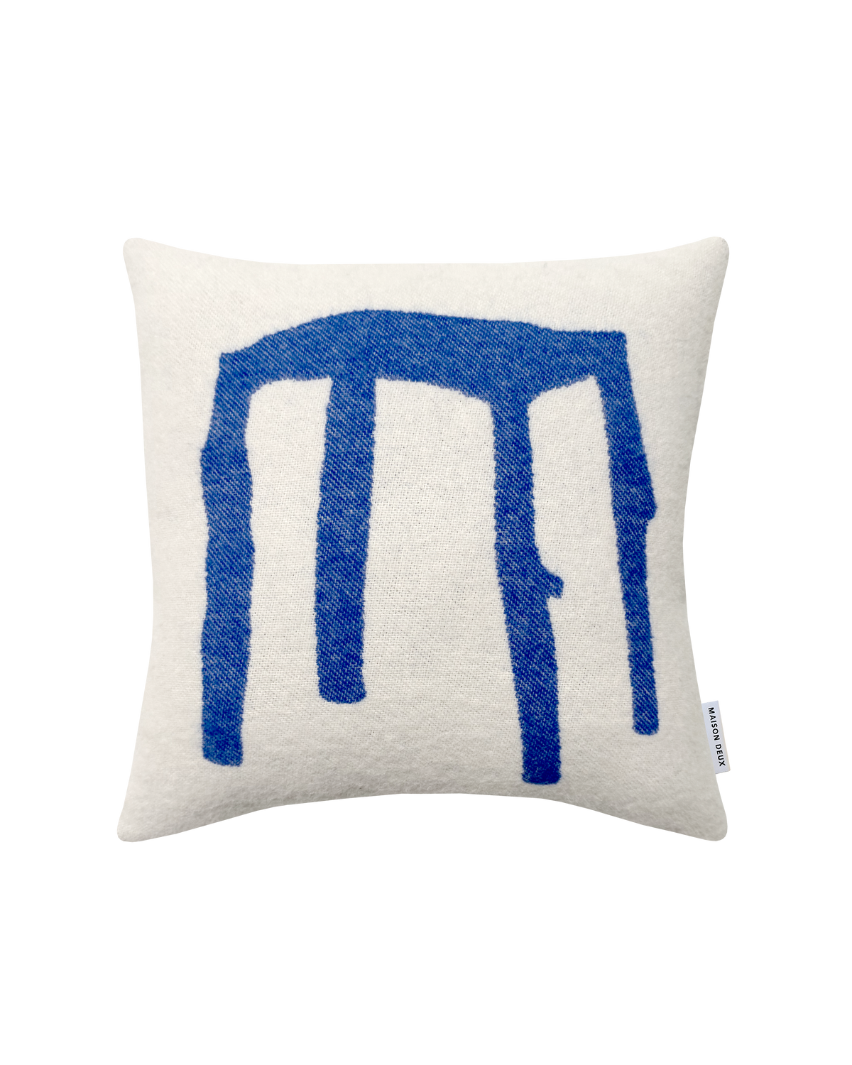 Housse de Coussin Stool Splitted Bleu Cobalt 50 x 50 cm
