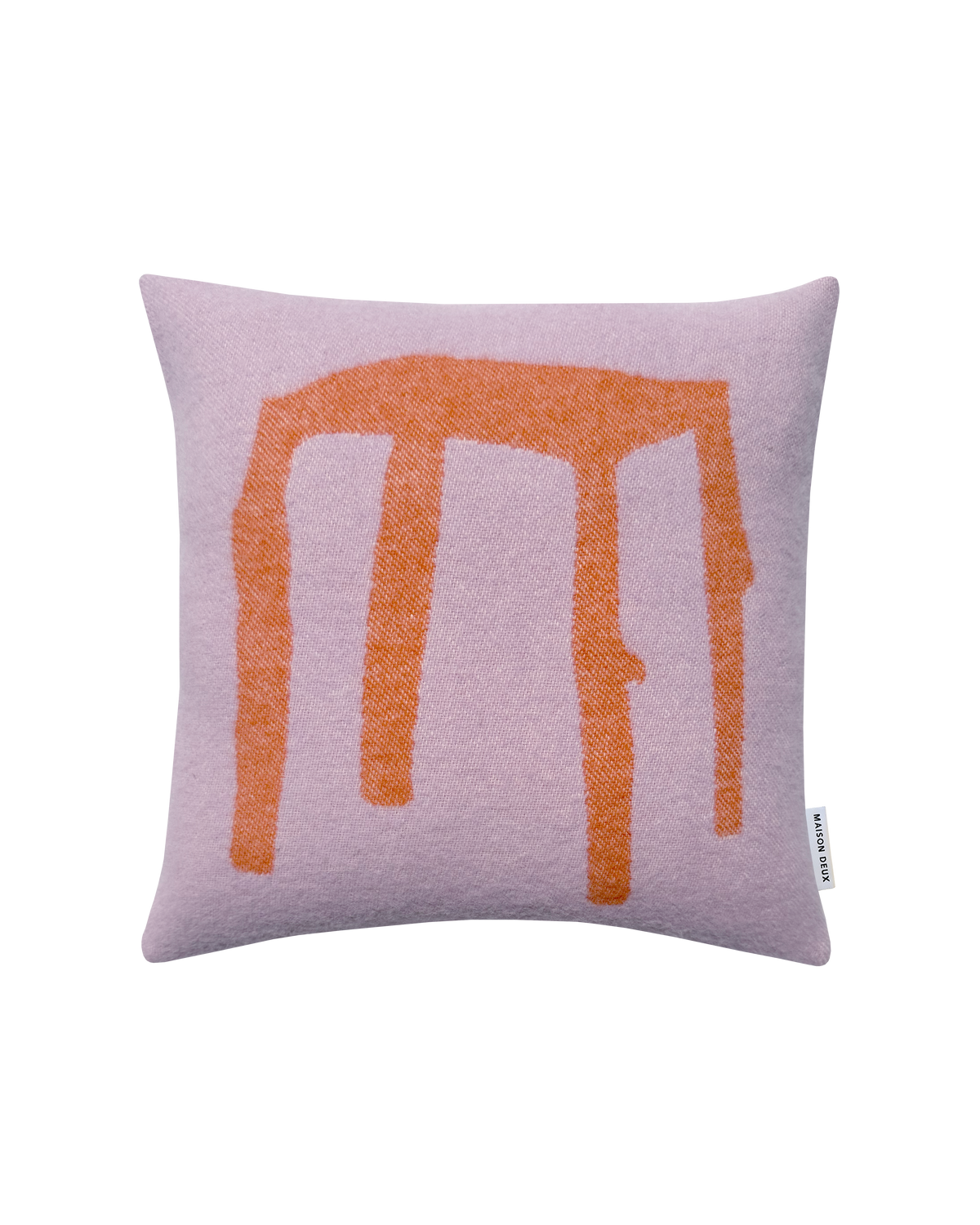 Housse de Coussin Stool Splitted Lilas Orange 50 x 50 cm