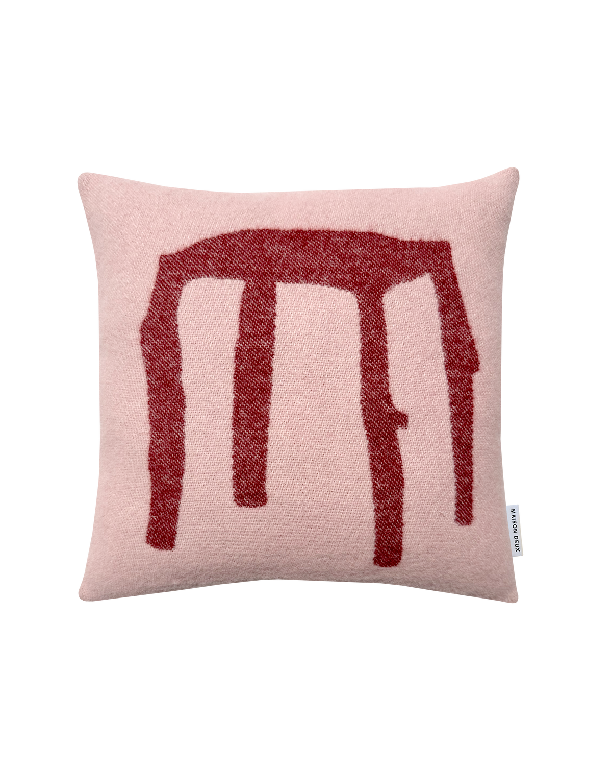 Housse de Coussin Stool Splitted Rose Bordeaux 50 x 50 cm