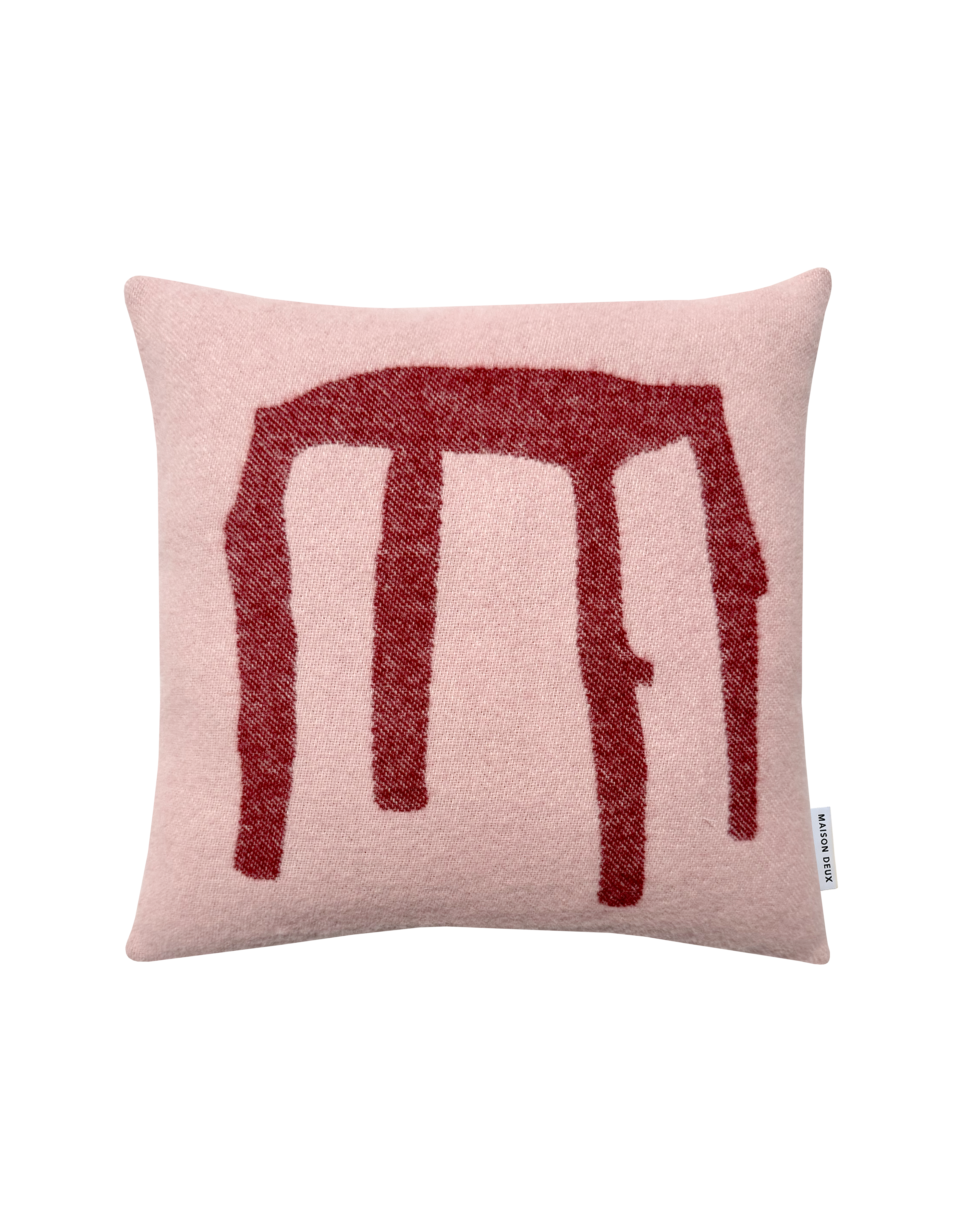 Splitted Stool Cushion Cover Pink Bordo 50 x 50 cm