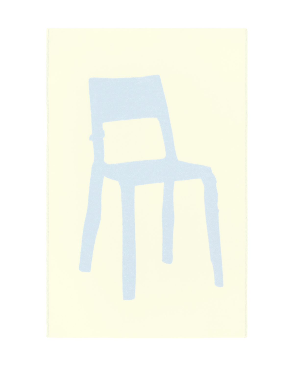 Plaid Splitted Chair Bleu Jaune Beurre 130 x 200 cm