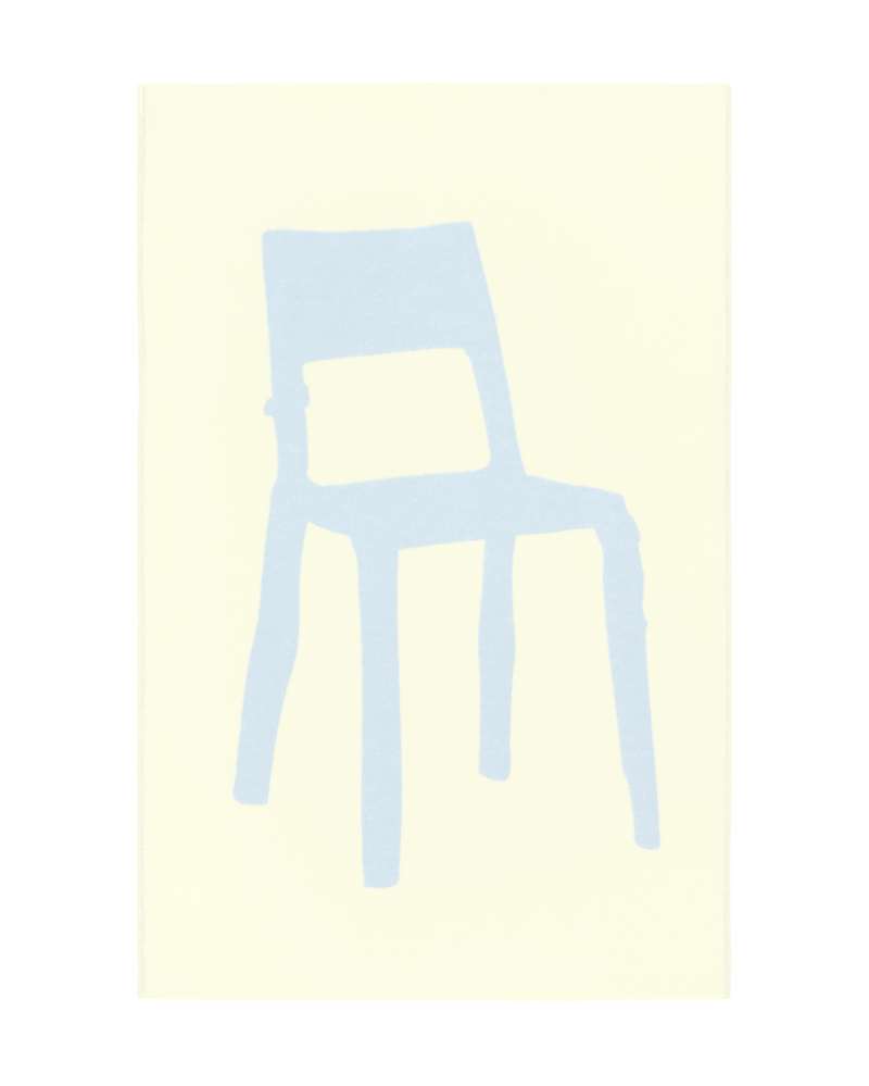 Plaid Splitted Chair Bleu Jaune Beurre 130 x 200 cm