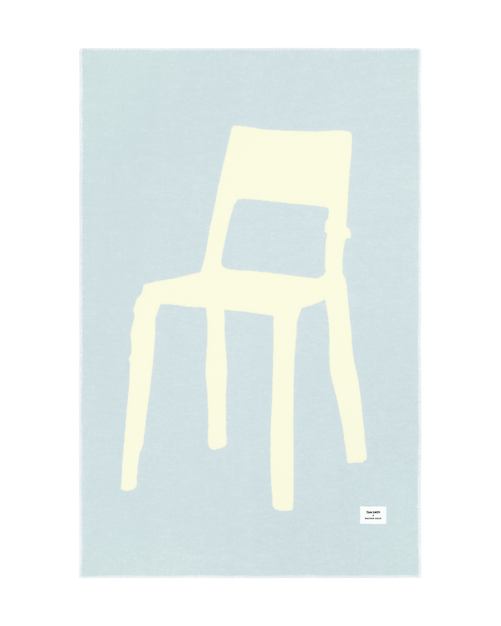 Splitted Chair Blanket Blue Butter Yellow 130 x 200 cm