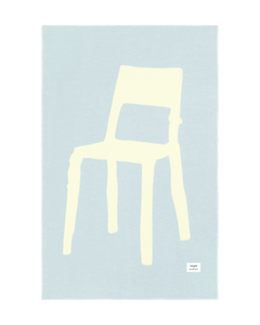 Decke Splitted Chair Blau-Buttergelb
