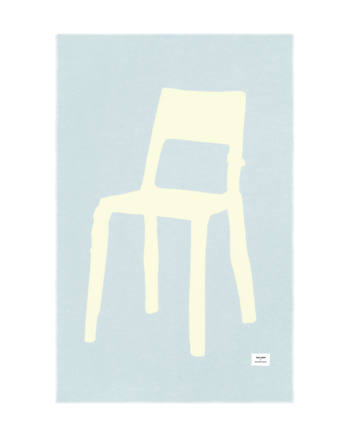 Splitted Chair Blanket Blue Butter Yellow 130 x 200 cm