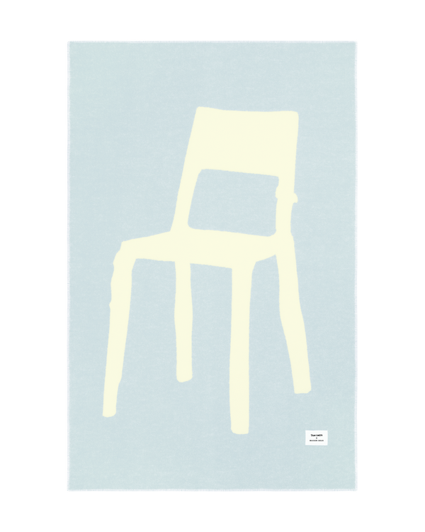 Plaid Splitted Chair Bleu Jaune Beurre 130 x 200 cm