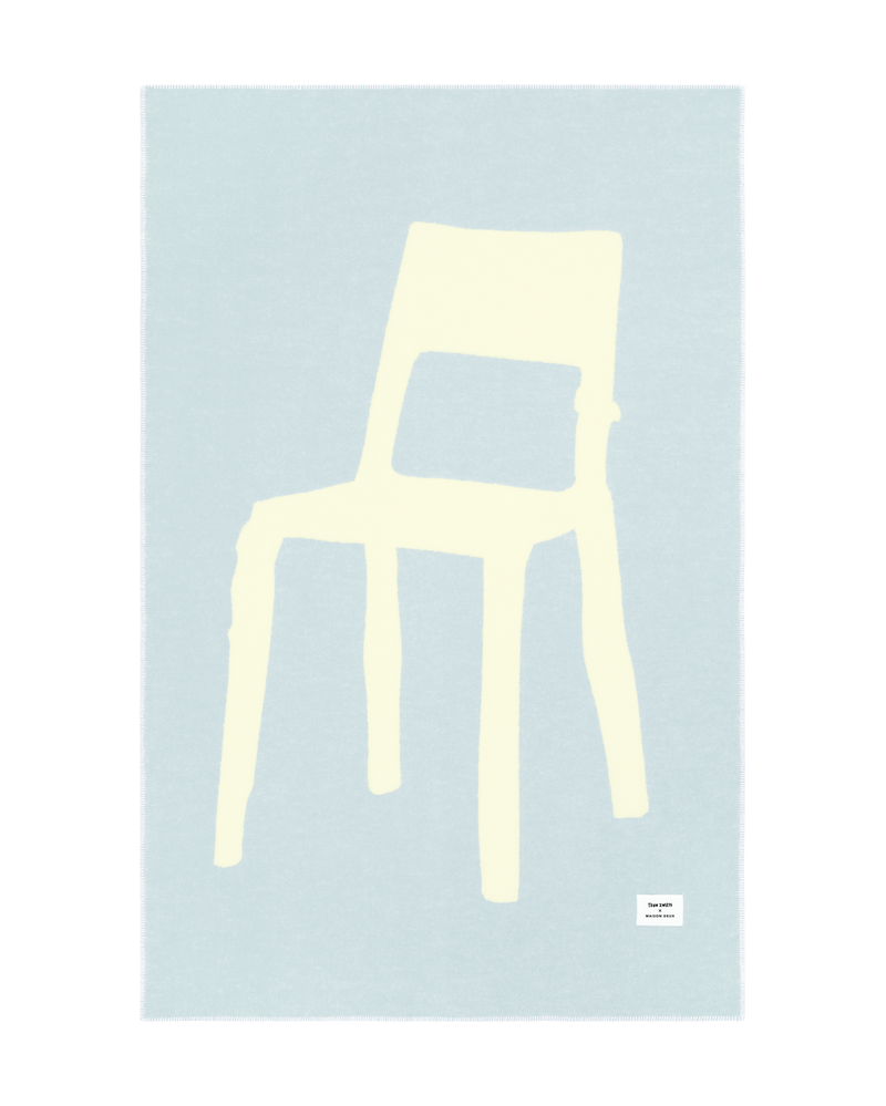 Plaid Splitted Chair Bleu Jaune Beurre 130 x 200 cm