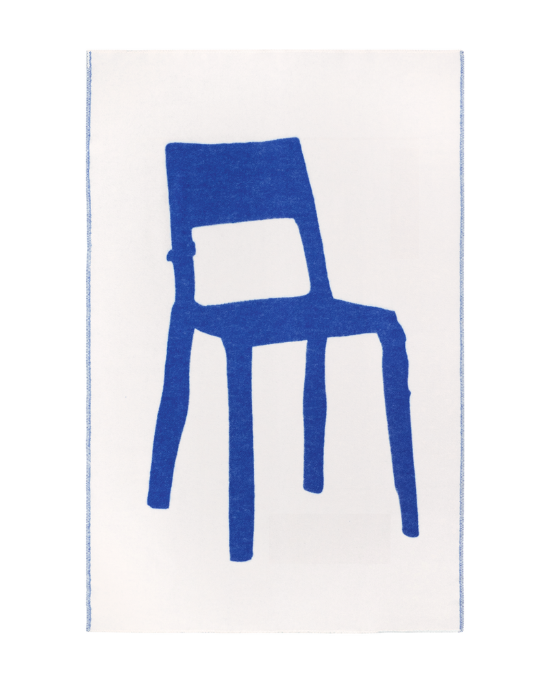 Plaid Splitted Chair Bleu Cobalt 130 x 200 cm