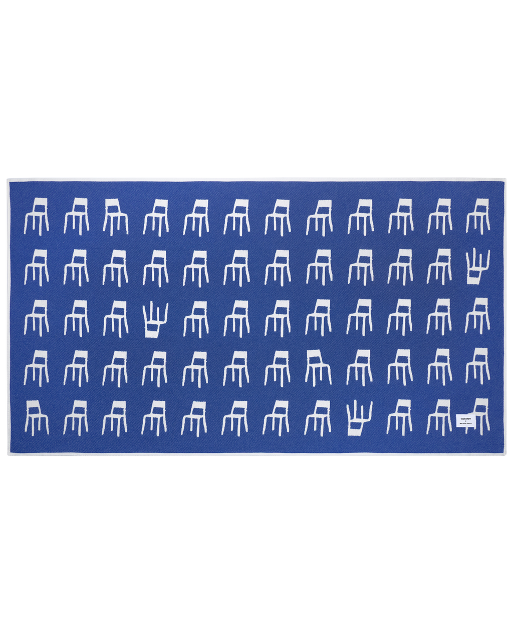 Splitted Chairs Blanket Cobalt Blue 140 x 240 cm