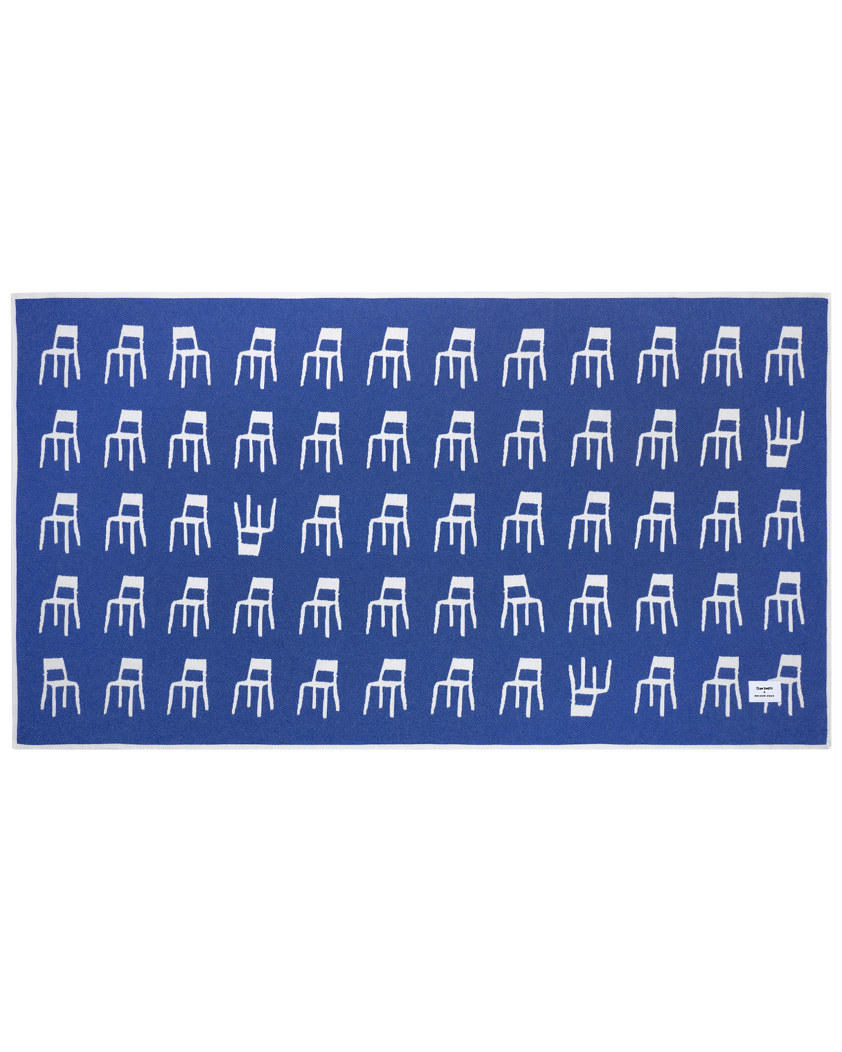 Plaid Splitted Chairs Bleu Cobalt 140 x 240 cm