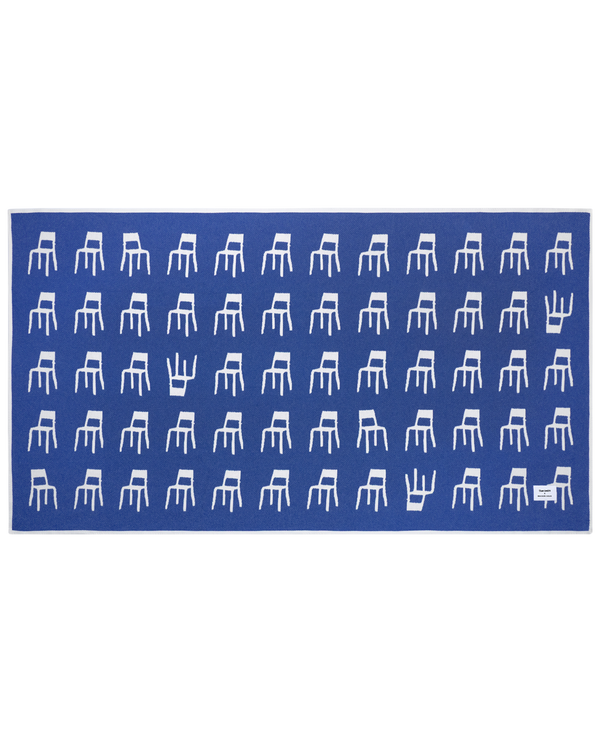 Plaid Splitted Chairs Bleu Cobalt 140 x 240 cm