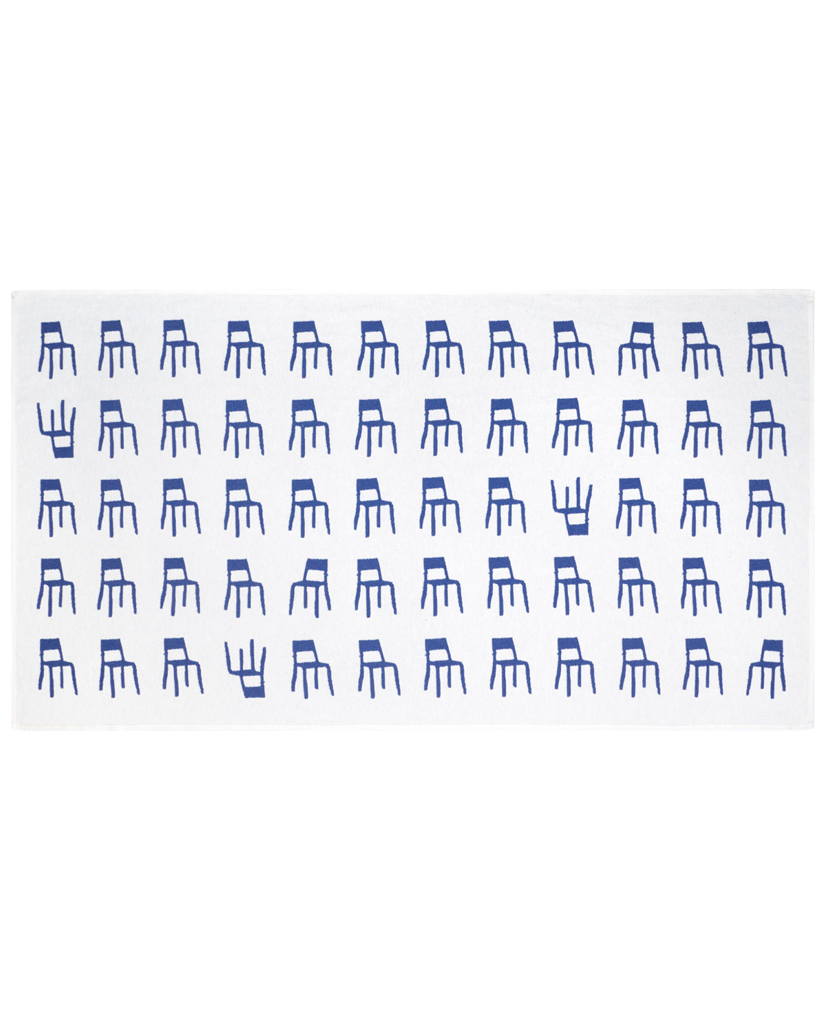 Plaid Splitted Chairs Bleu Cobalt 140 x 240 cm