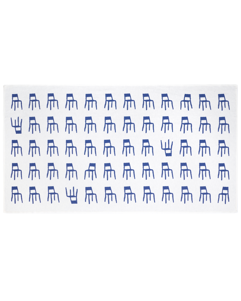 Plaid Splitted Chairs Bleu Cobalt 140 x 240 cm