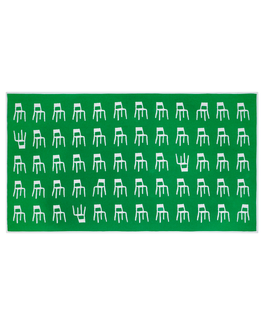 Plaid Splitted Chairs Vert Herbe 140 x 240 cm