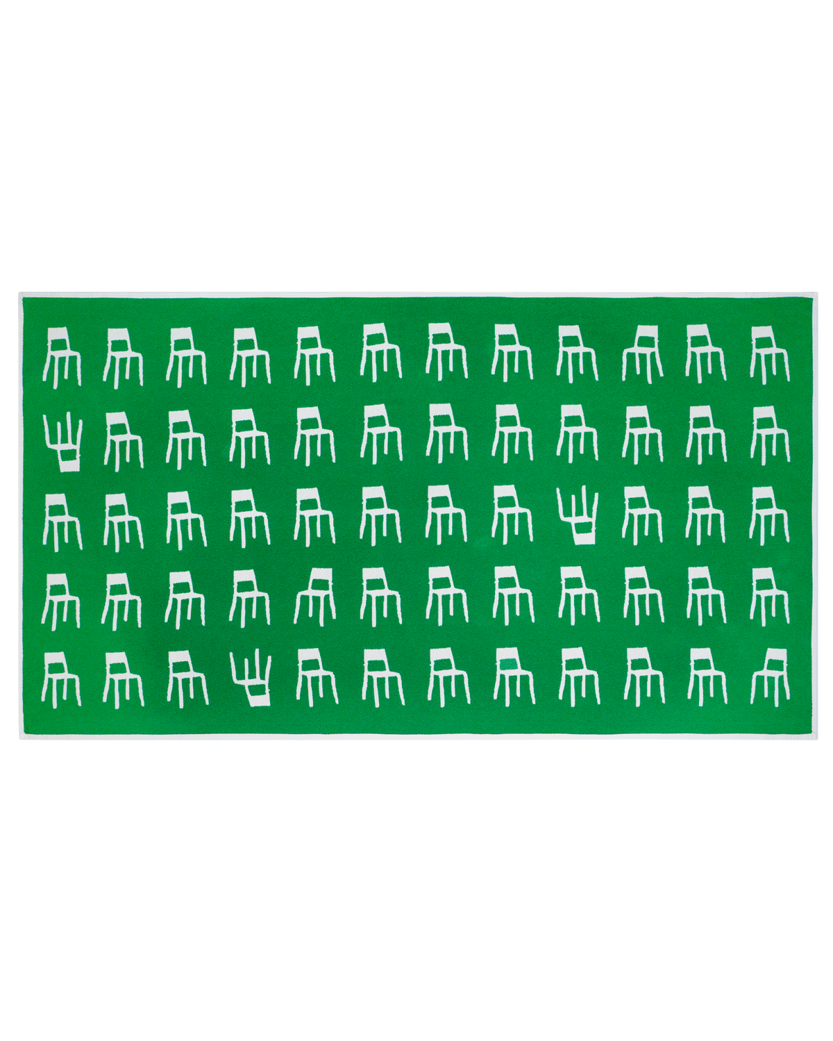 Plaid Splitted Chairs Vert Herbe 140 x 240 cm