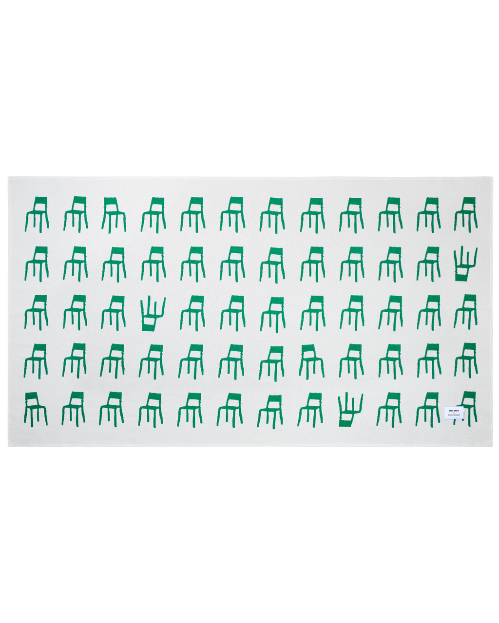 Plaid Splitted Chairs Vert Herbe 140 x 240 cm