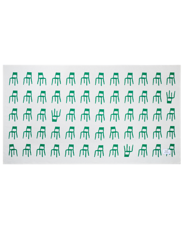 Plaid Splitted Chairs Vert Herbe 140 x 240 cm
