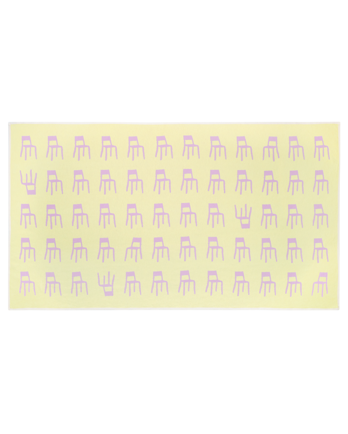 Plaid Splitted Chairs Lilas Jaune Beurre 140 x 240 cm