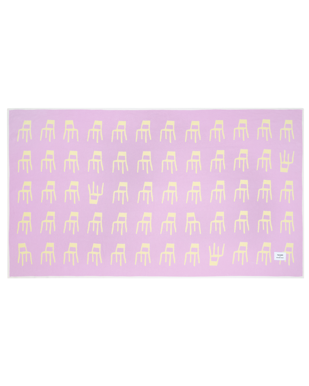 Splitted Chairs Blanket Lilac Butter Yellow 140 x 240 cm