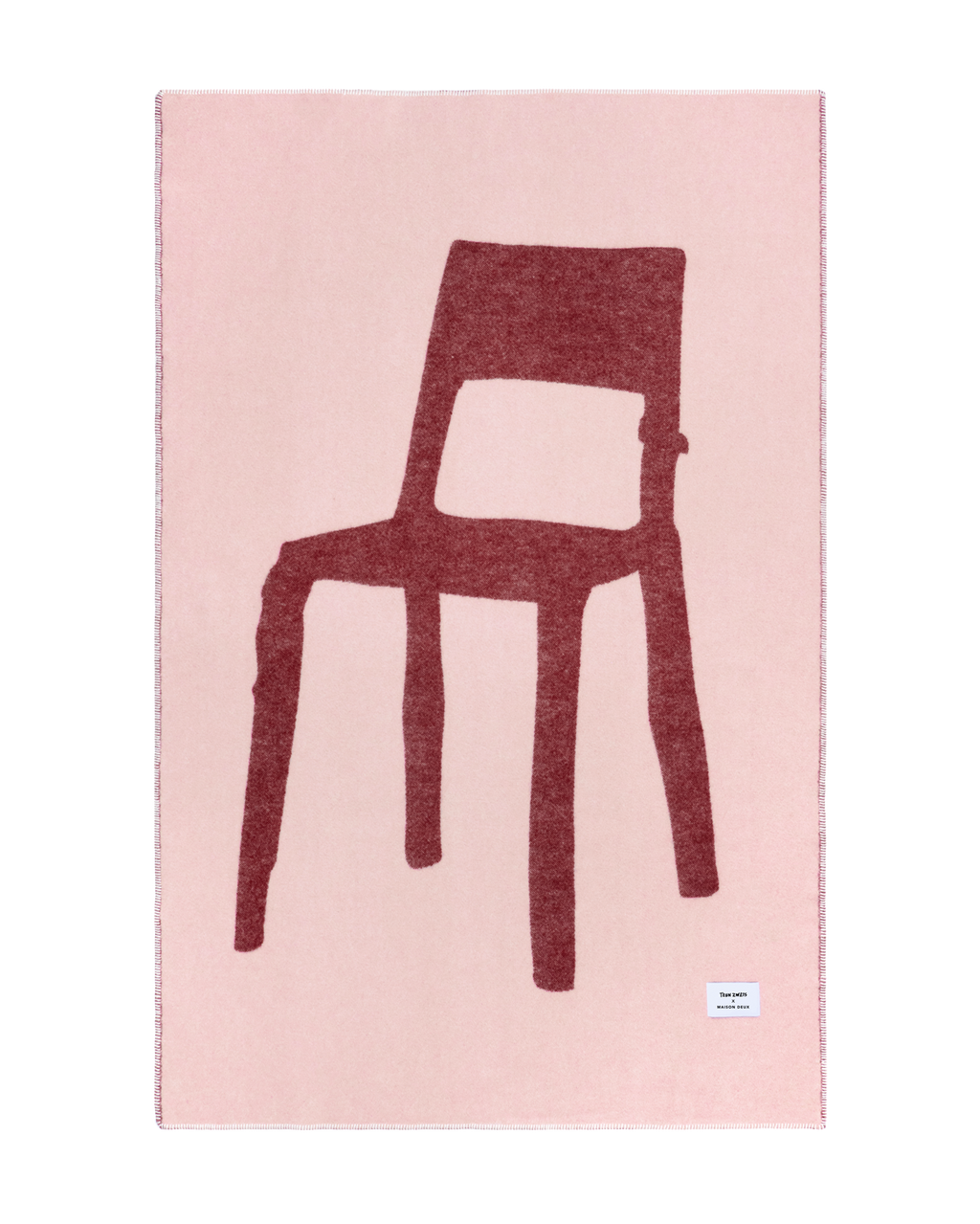 Splitted Chair Blanket Pink Bordo 130 x 200 cm