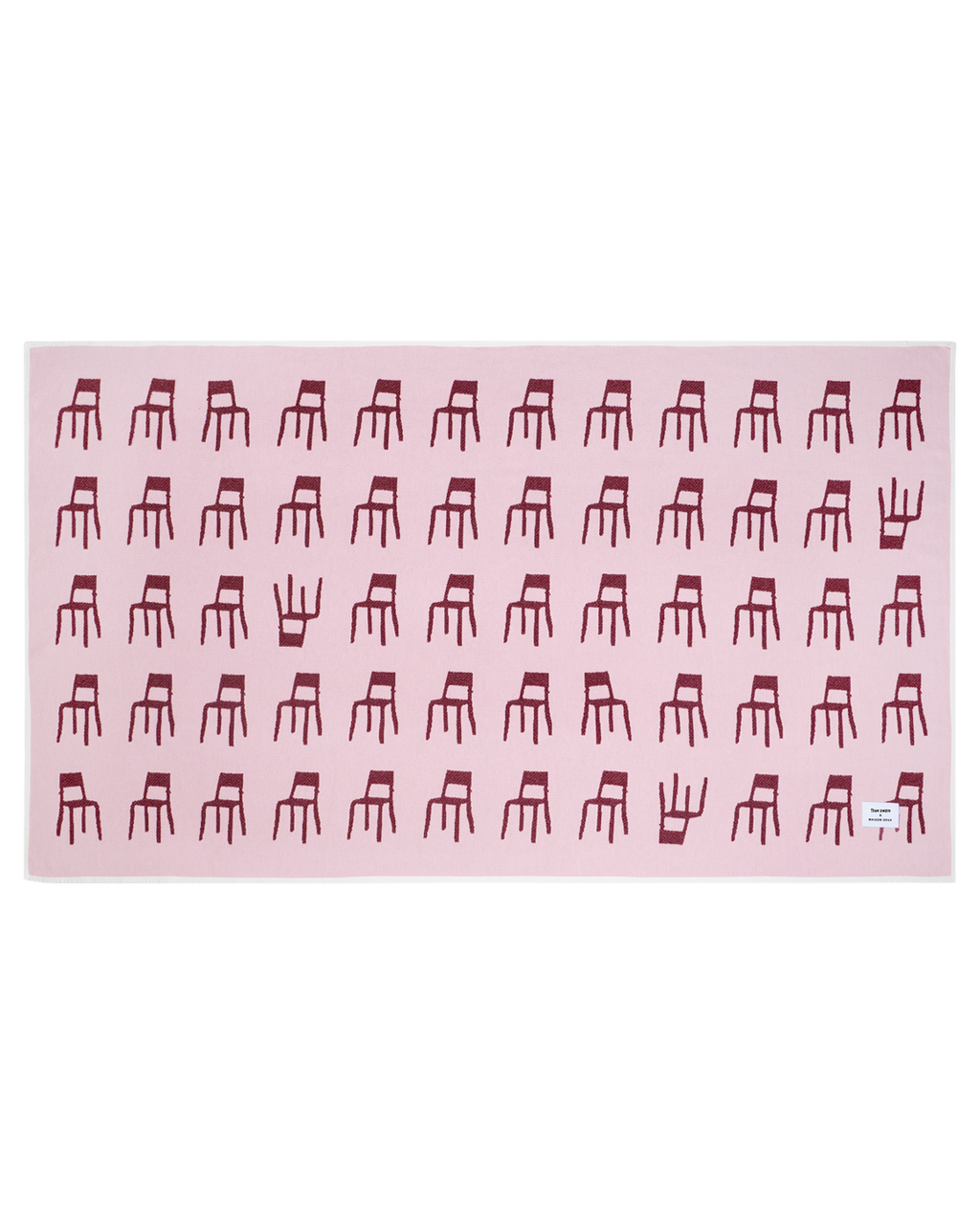 Decke Splitted Chairs Rosa Bordeaux 140 x 240 cm