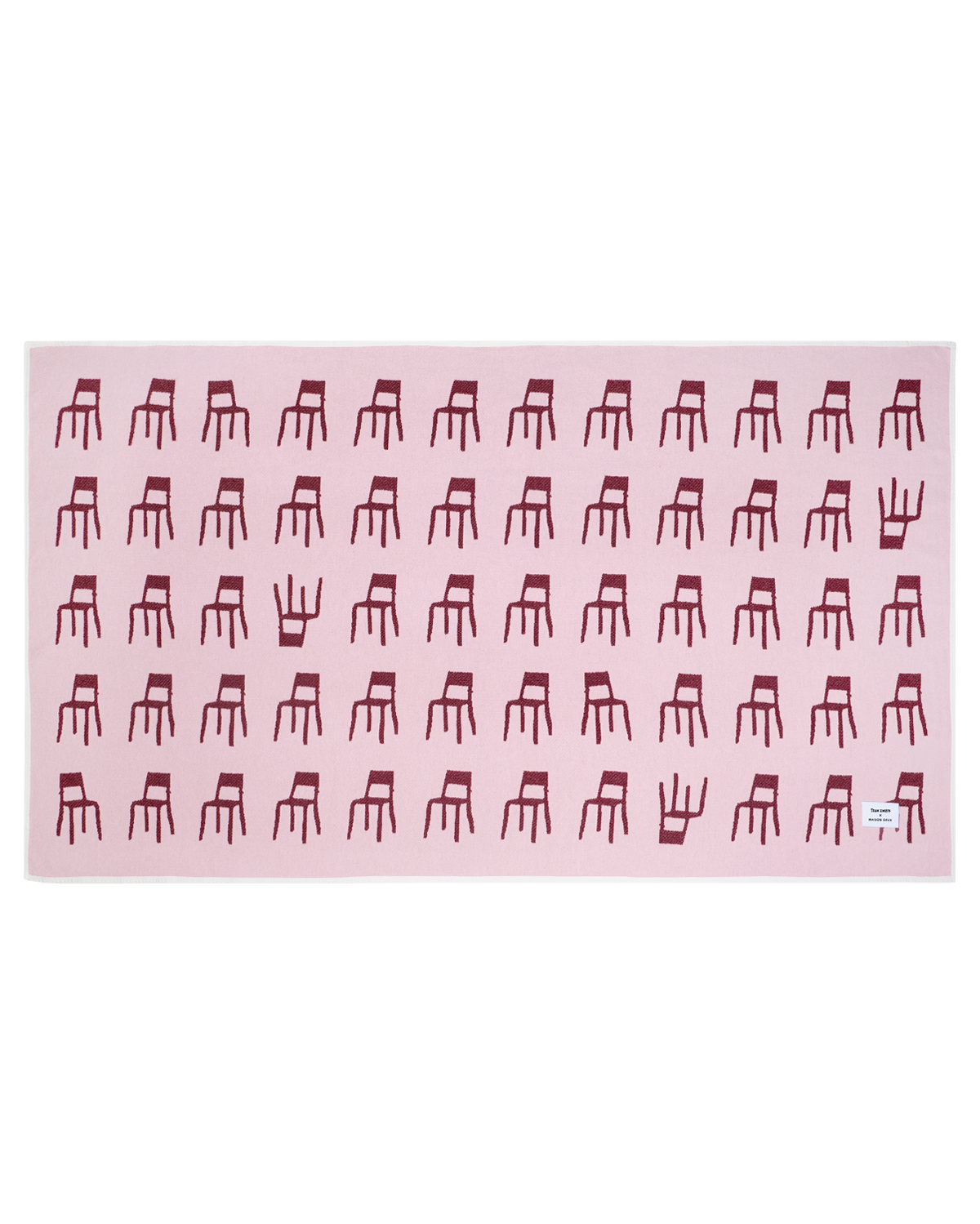 Splitted Chairs Blanket Pink Bordo 140 x 240 cm