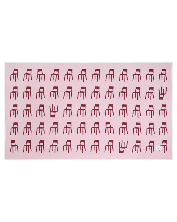 Plaid Splitted Chairs Rose Bordeaux 140 x 240 cm