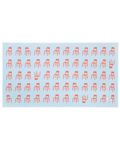 Splitted Chairs Blanket Blue Orange 140 x 240 cm