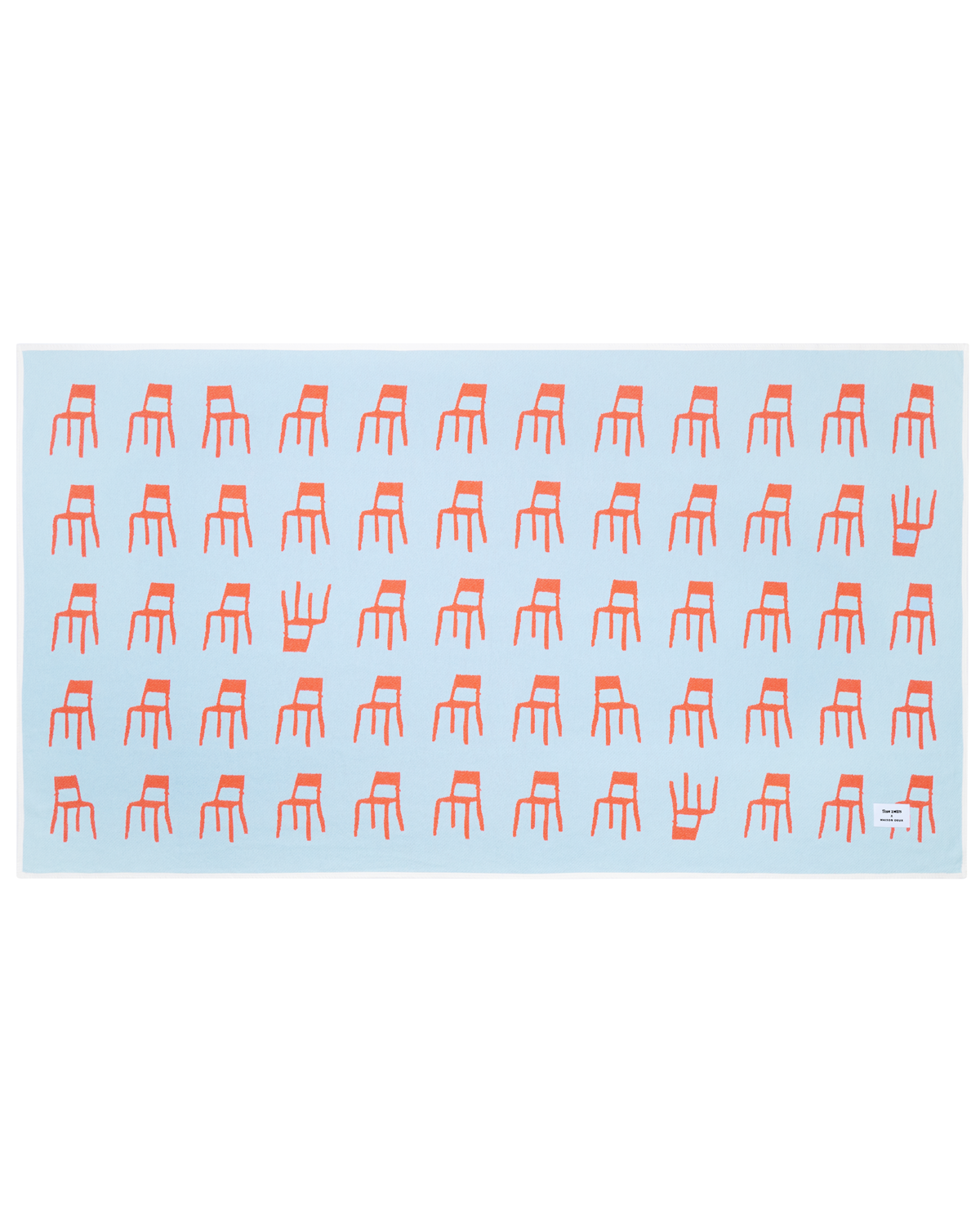 Splitted Chairs Blanket Blue Orange 140 x 240 cm