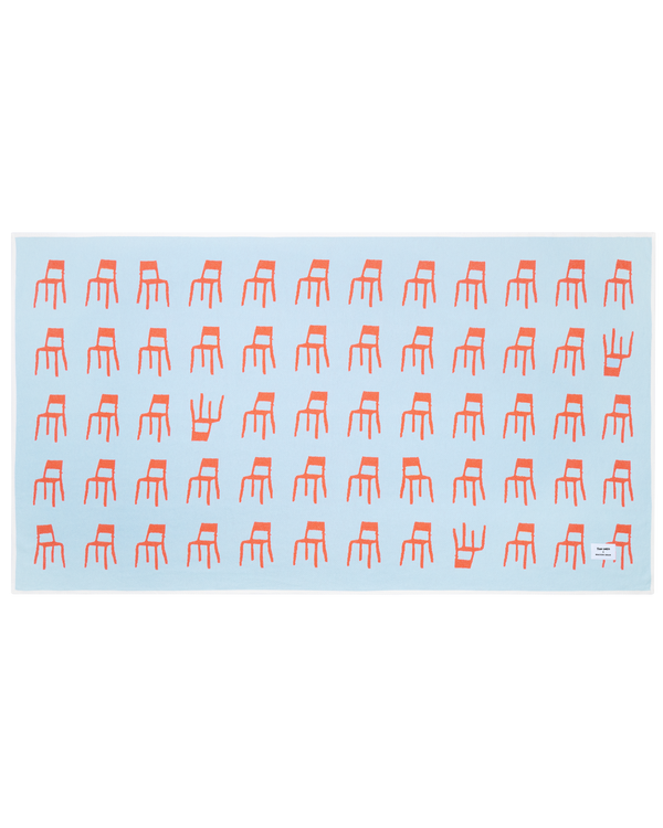 Couverture Splitted Chairs Bleu Orange 140 x 240 cm