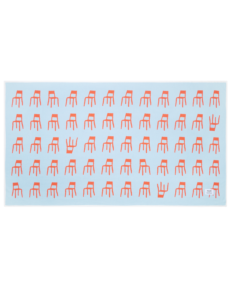 Couverture Splitted Chairs Bleu Orange 140 x 240 cm
