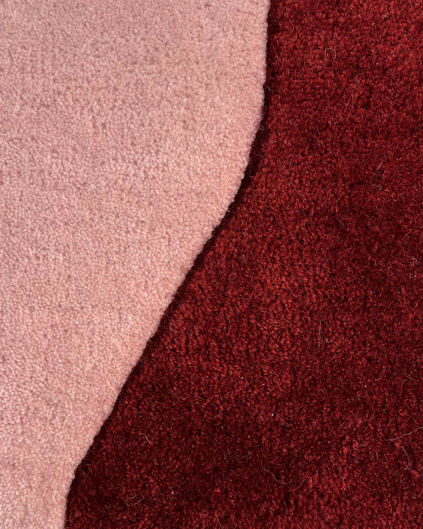 Splitted Rug Pink Bordo 170 x 240 cm