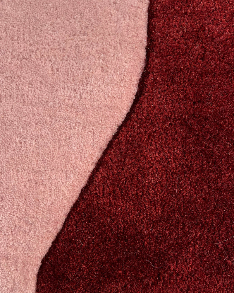 Splitted Rug Pink Bordo 170 x 240 cm
