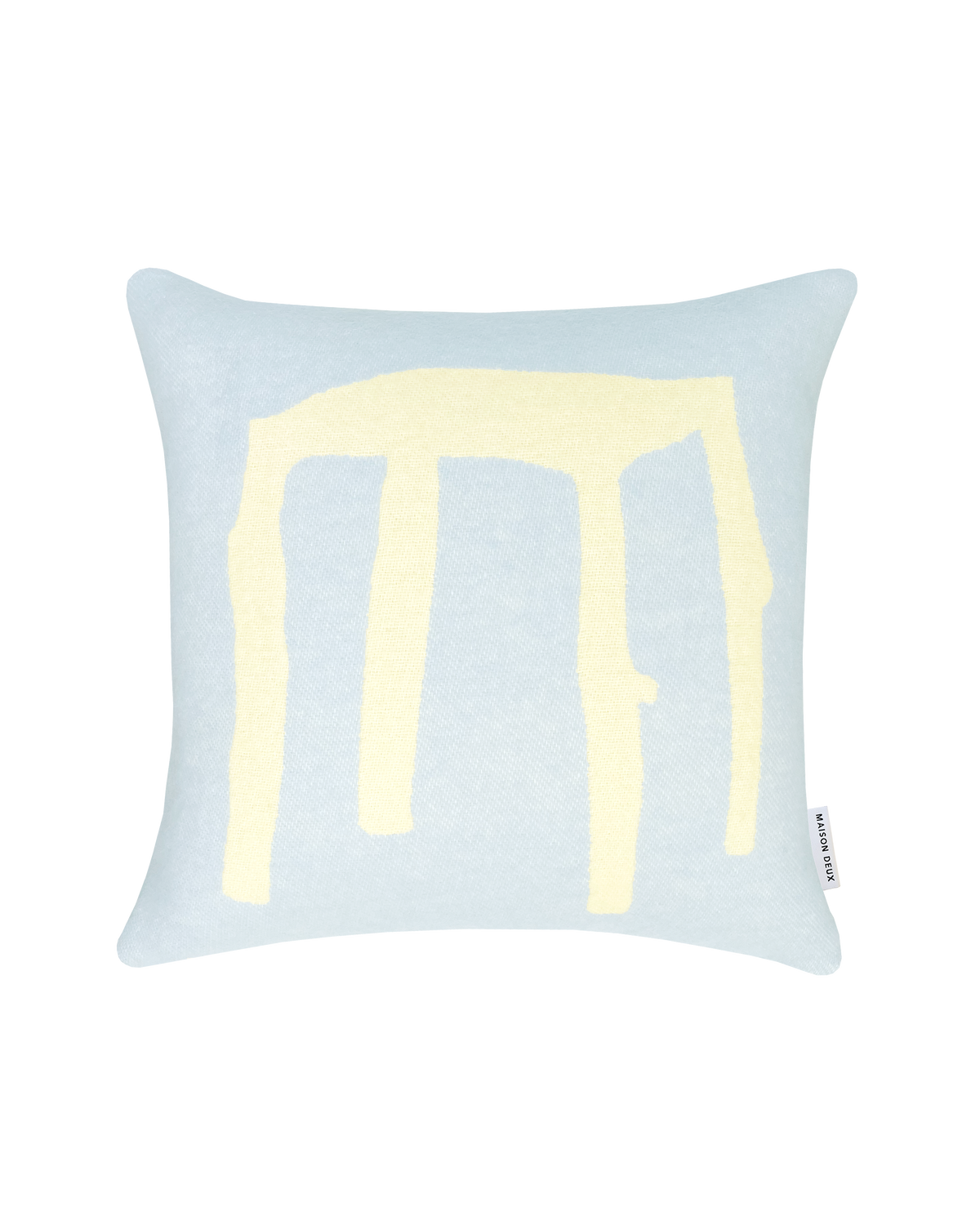 Housse de Coussin Stool Splitted Bleu Jaune Beurre 50 x 50 cm
