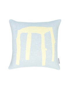 Kissenhülle Splitted Stool Blau Buttergelb 50 x 50 cm