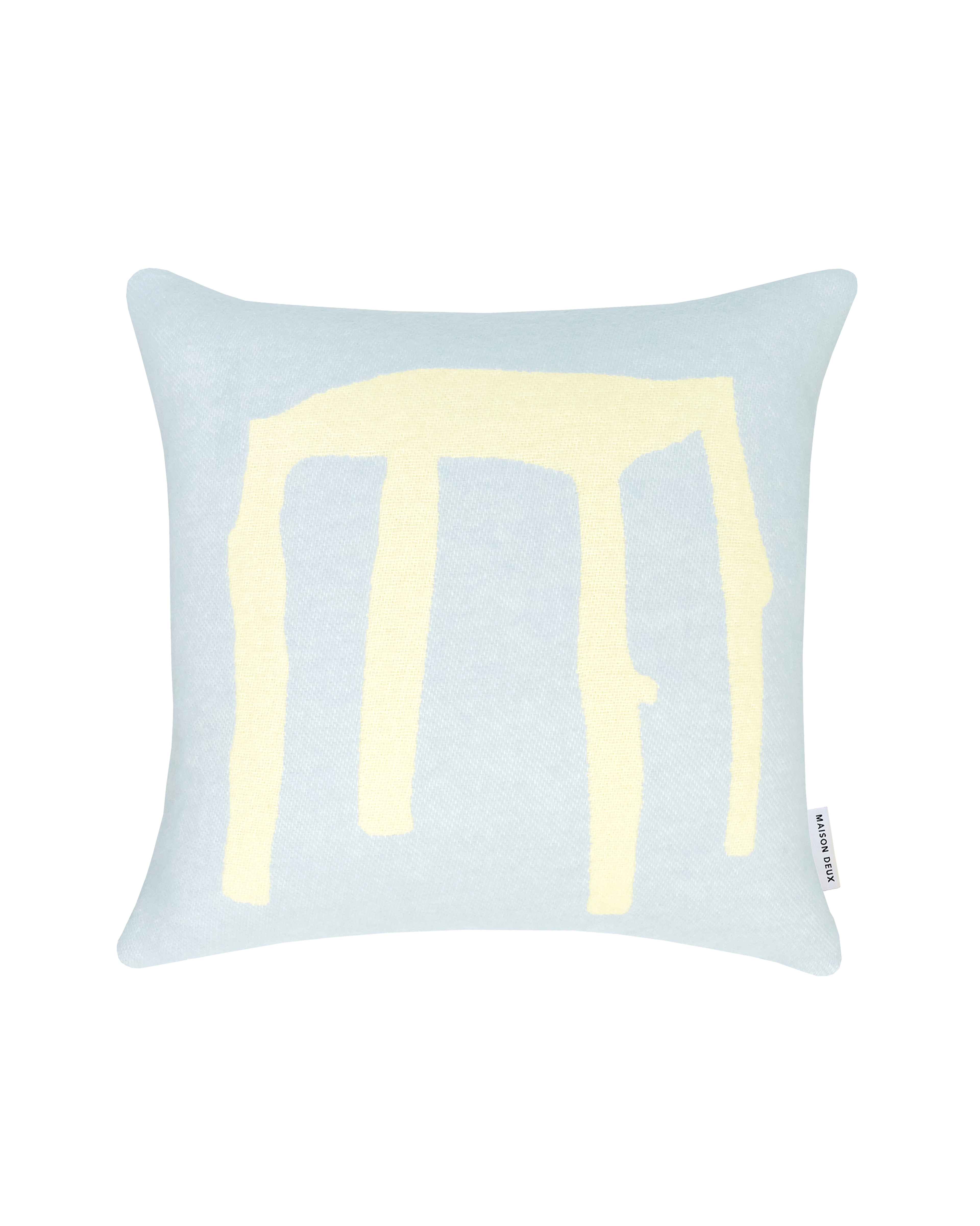 Splitted Stool Cushion Cover Blue Butter Yellow 50 x 50 cm