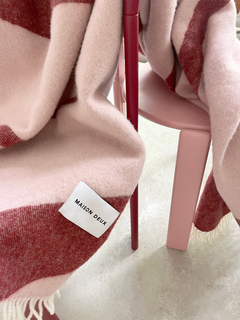 Swirl Plaid Roze Bordeaux