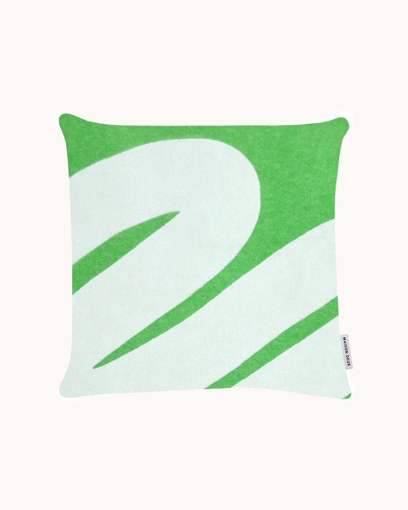 Swirl Cushion Apple White