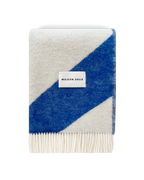 Swirl Blanket Cobalt Blue - Wool Plaid