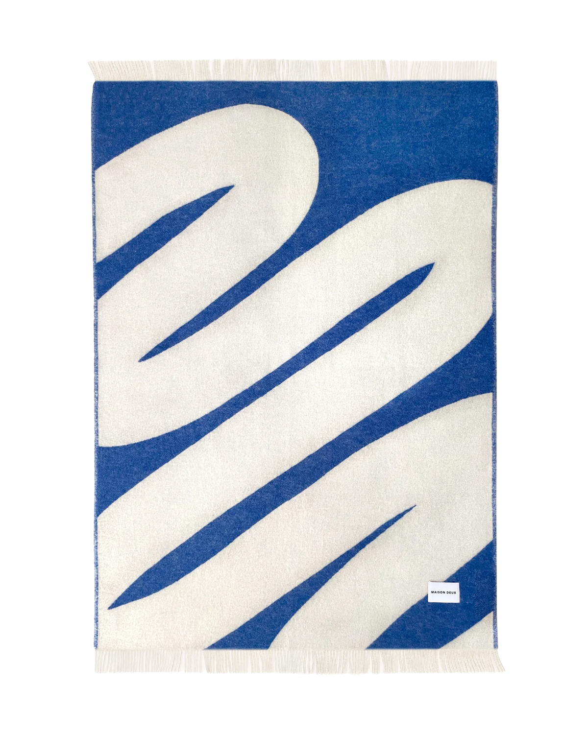 Swirl Blanket Cobalt Blue White