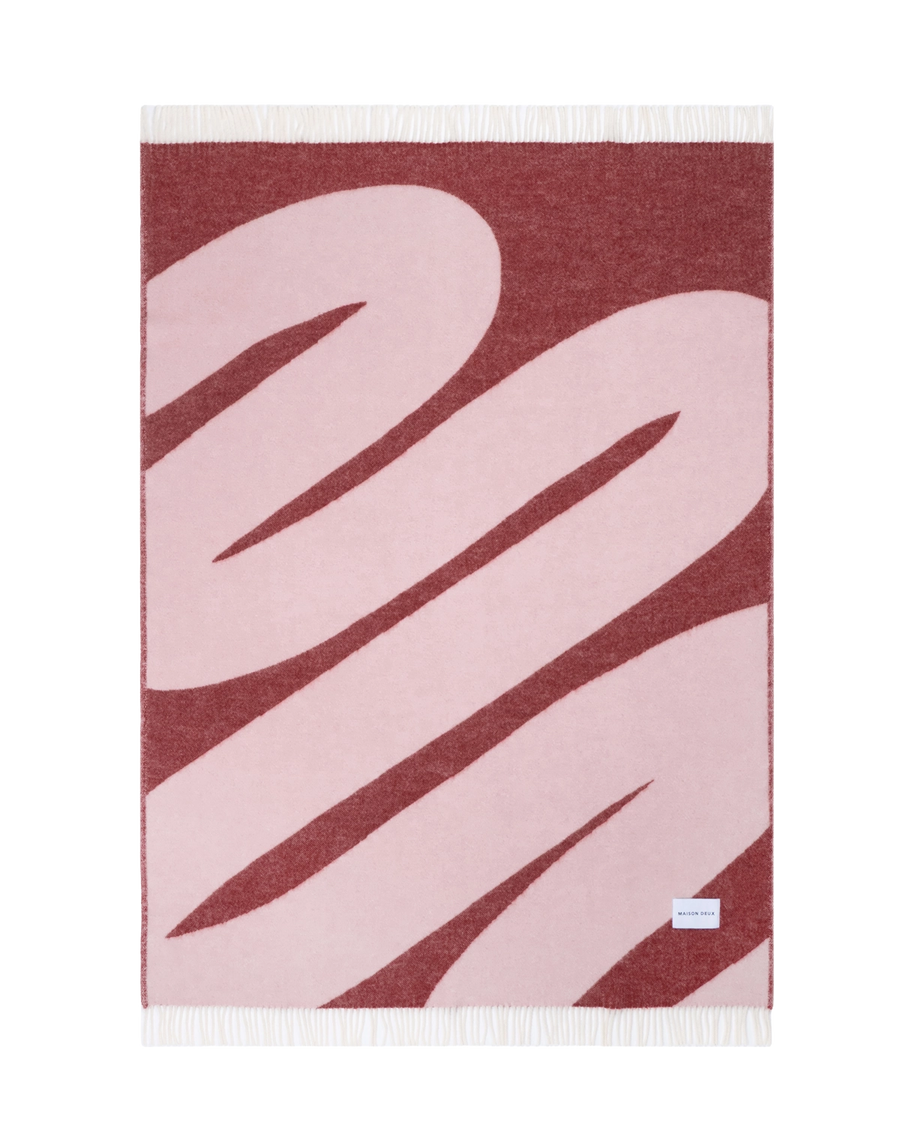 Swirl Blanket Pink Bordo
