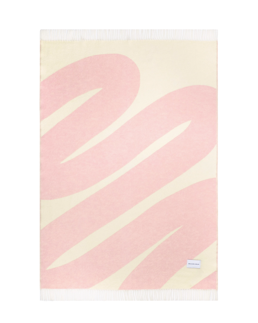 Swirl Blanket Butter Yellow Pink