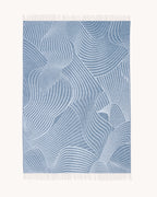 Moooi Blanket - Techno Bee Denim Cream