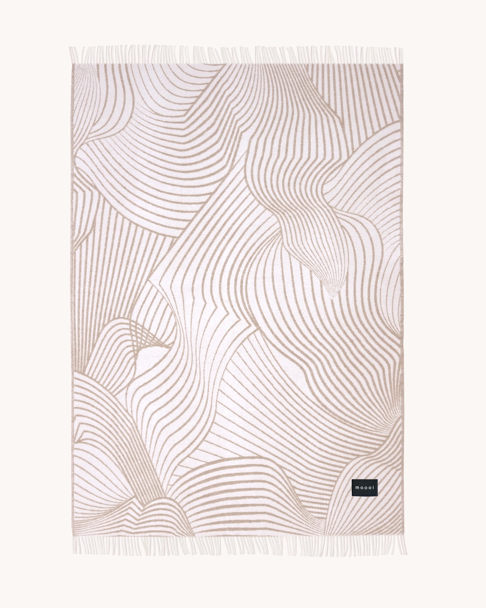 Moooi Blanket - Techno Bee Coffee Cream