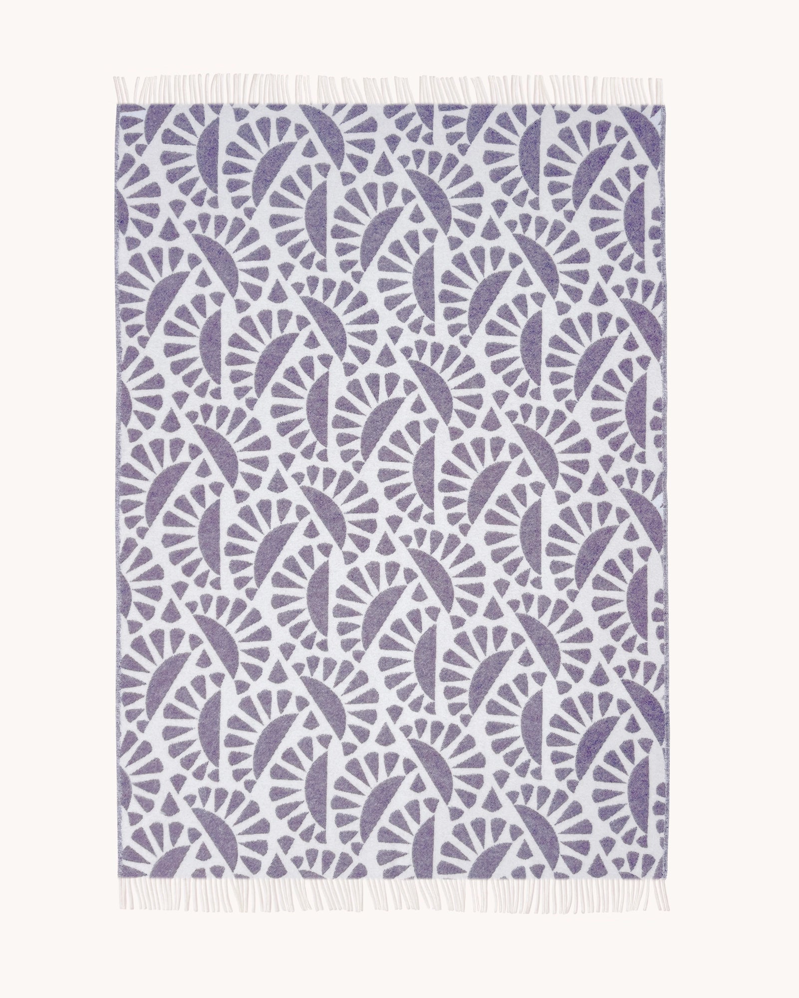 Moooi Blanket - Woodblock Beetle Plum Cream