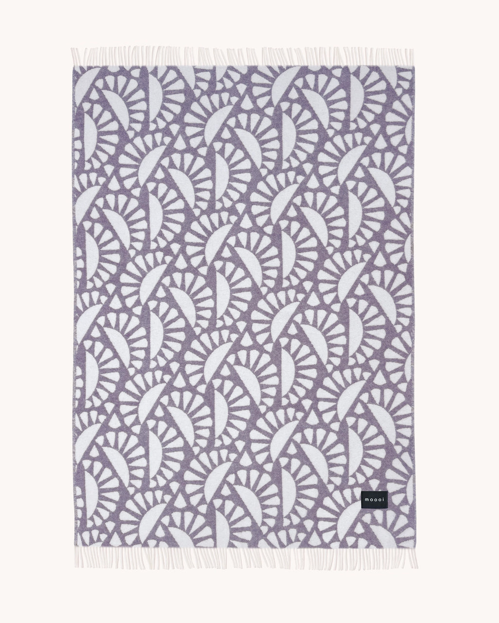 Moooi Blanket - Woodblock Beetle Plum Cream