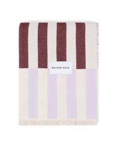 Plaid Tiles Lilas Bordeaux